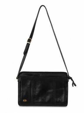 PHILLIPPE Women’s VINTAGE Business Attaché Black Leather Shoulder Bag Purse